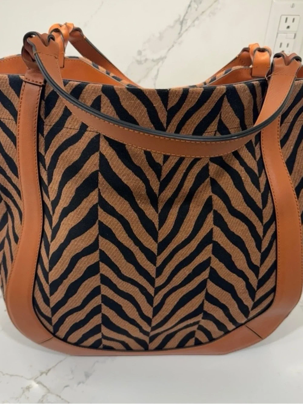 Ulla Johnson Albers Tiger Canvas Tote Bag